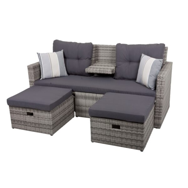 Garten Lounge Sofa Sitzgruppe Garten Couch Sessel Rattan Optik Gartenmöbel