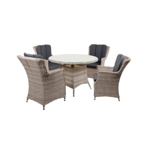 Garden Pleasure 4tlg Lounge Set Garten Sitzgruppe Tisch Stuhl Rattan Optik