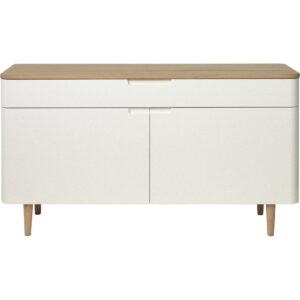 Schrank Amalie teilmassiv Holz Eiche weiß Sideboard Highboard Kommode