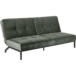 Schlafsofa Peyton tannengrün schwarz Couch Wohnzimmer Polstersofa Garnitur