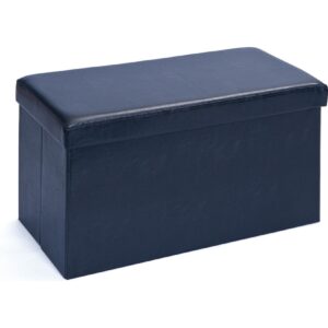 Aufbewahrungsbox Sanne Hocker faltbar mit Deckel schwarz Faltbox Regalbox Box