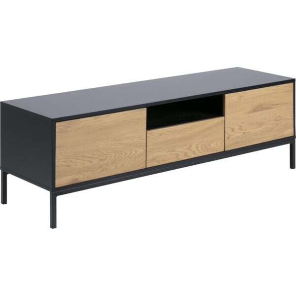 TV Sea Tisch schwarz Eiche Metall Fernsehtisch Sideboard Lowboard Schrank