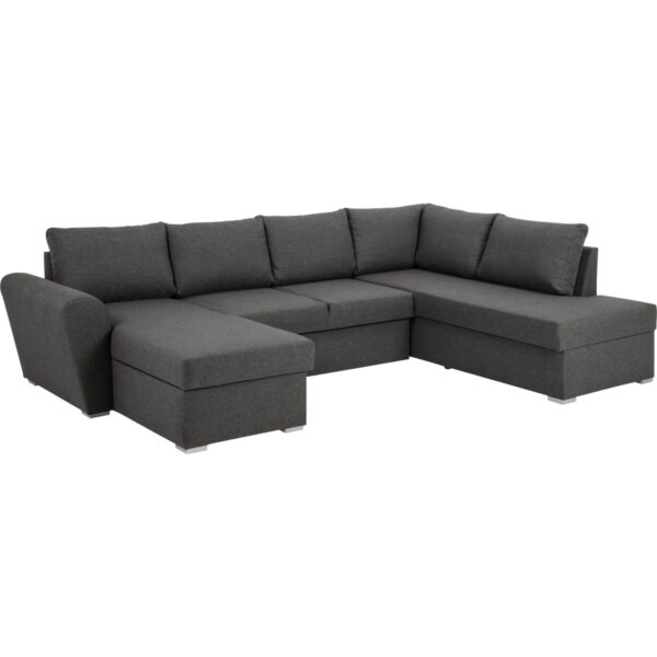 Sofa Stefan Ecksofa mit Chaiselongue links grau Couch Wohnlandschaft Polstersofa