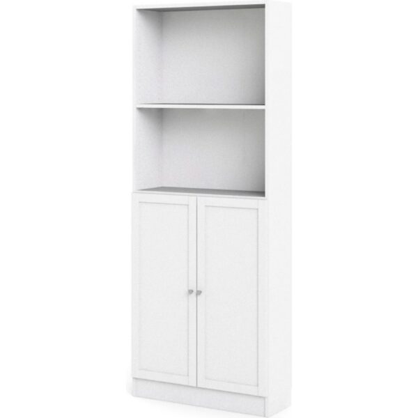 Base Hochschrank Regal Ablagen weiss Holz Standregal Bücherregal Schrank Kommode