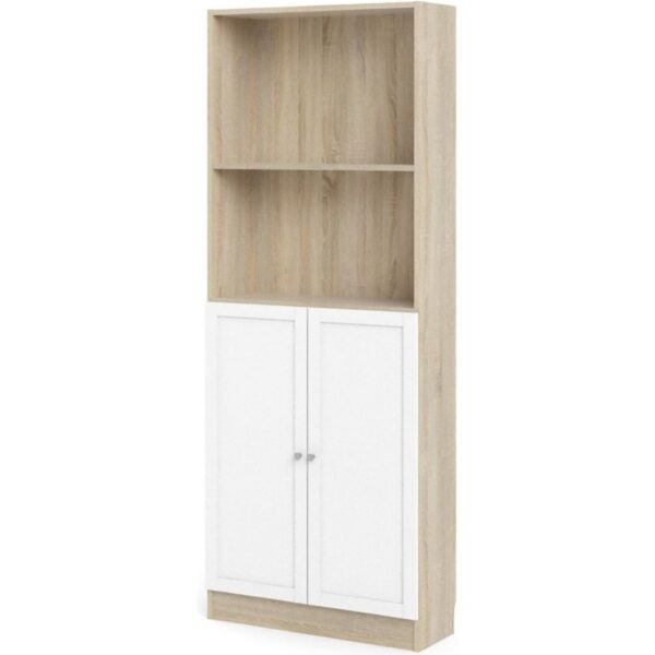 Base Kommode Regal Eiche weiss Holz Standregal Bücherregal Schrank Hochschrank