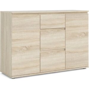 Sideboard Norsa Eiche Struktur Dekor Kommode Schubladenschrank Highboard Schrank