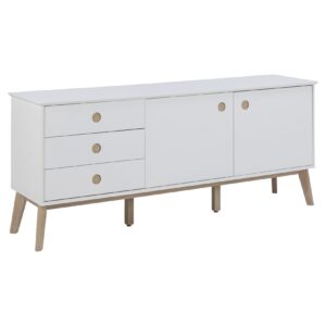 Sideboard Carl weiß Eiche Kommode Highboard Anrichte Esszimmer Schrank