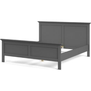 Doppelbett Venedig 180x200 cm matt grau Ehebett Schlafzimmer Bett Bettgestell