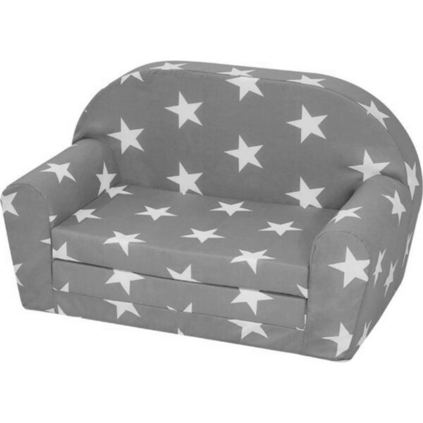 Kindersofa ausziehbar grau Kindercouch Sofa Couch Kinderzimmer Möbel Gästebett