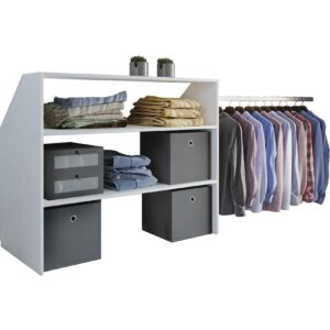 Kleiderschrank Dachschräge Kleider Regal Garderobe Schlafzimmer Schrank weiss