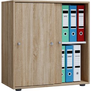 Büroschrank Aktenschrank Mehrzweckschrank Kommode Sideboard Schrank Eiche Dekor