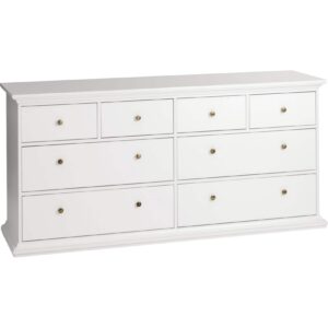 Sideboard PARIS Kommode Anrichte Schrank Highboard weiß 8 Schubladen