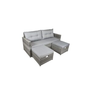 Garden Pleasure Lounge-Sofa MALTA Polyrattan Lounge Couch Sofa Gruppe Sitzgruppe