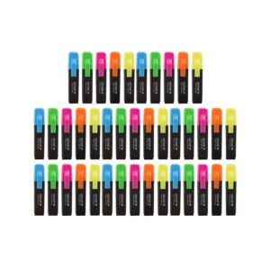 40x GENIE Textmarker 5 Farben Neon Marker Set Highlighter Stifte Leuchtmarker