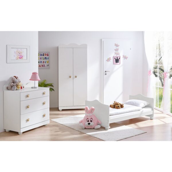 TiCAA Babyzimmer Prinzessin 3-teilig Weiß