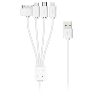 Xlayer KABEL Kabel Octopus 4-IN-1 Multi-USB-Ladekabel 0.38m White