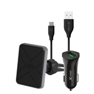 Xlayer MAGFIX Kfz-Ladegerät Magfix Wireless Charging Magnethalterung Qi-zertifiziert