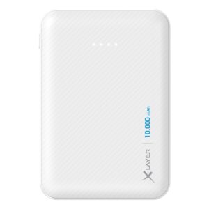 Xlayer POWERBANKS Powerbank 10000 mAh Micro Carbon Akku schnelles Aufladen Ladegerät