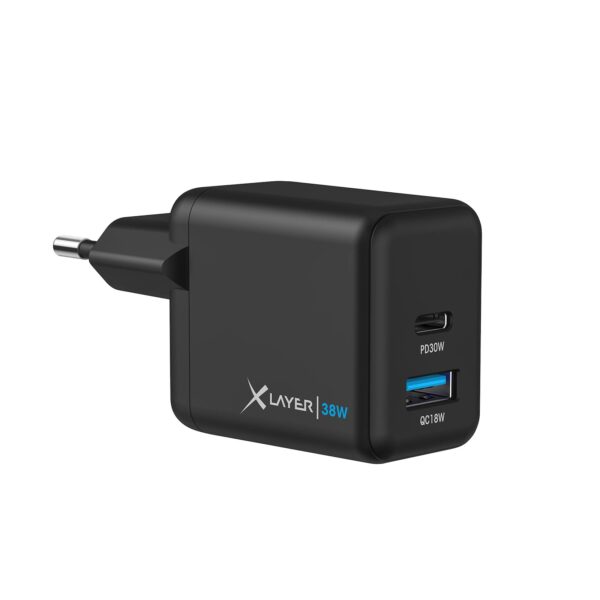 Xlayer Charger Powercharger 38W USB-C PD Dual Schnellladegerät Schnellladen