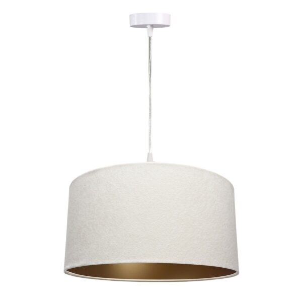 Pendelleuchte Hängeleuchte Jalua P Velours creme & gold Ø 50 cm 10640