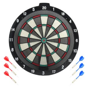 Best Sporting Safety Dartboard aus Kunststoff mit 6 Sicherheitspfeilen plus Ersatzspitzen