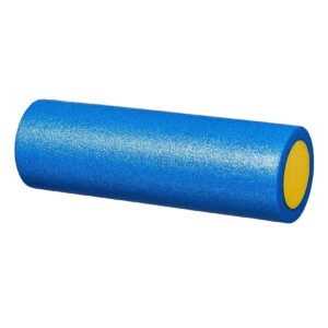 Best Sporting Yogarolle mit Übungsanleitung I Farbe: blau/gelb I Länge: 45 cm