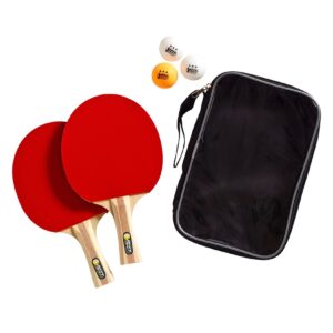 Best Sporting Tischtennisset 2 Tischtennisschläger 3 Bälle und Tasche