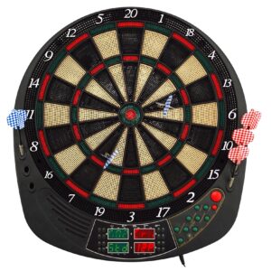 Best Sporting Dartscheibe elektronisch Coventry I Dartscheibe elektronisch mit LED-Anzeigen I E-Dartscheibe mit 12 Dartpfeilen & Ersatzspitzen I hochwertiger Dartautomat für 16 Spieler