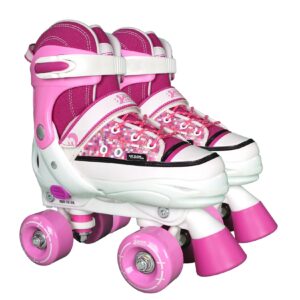 Rollschuhe Quad Style pink-weiß