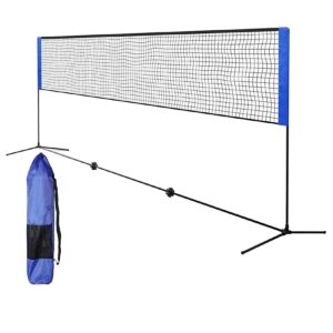 Best Sporting Volleyballnetz Outdoor 4 in 1 I Badmintonnetz 310cm breit I Badminton Netz Garten höhenverstellbar