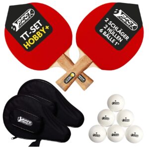 Best Sporting Tischtennisschläger Set HOBBY+ I 2 Tischtennis Schläger