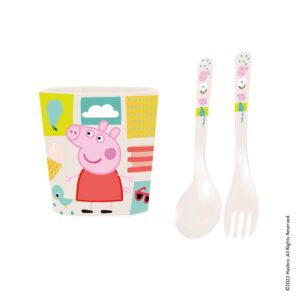 Koziol Becher und Besteckset für Kinder EASY EATER SET PEPPA PIG