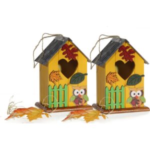 HTI-Living Vogelhaus 2er Set Eule