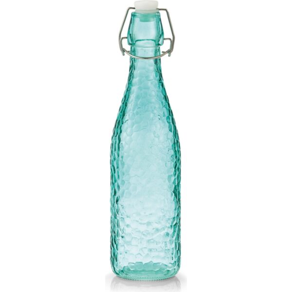 neuetischkultur Glasflasche mit Bügelverschluss Aqua