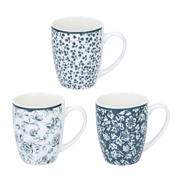 neuetischkultur Kaffeebecher Blumenmuster 3er-Set