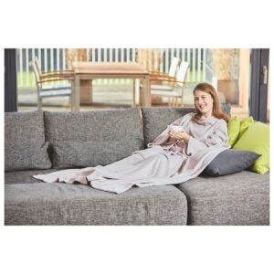 HTI-Living TV-Kuscheldecke Taupe Microfaser