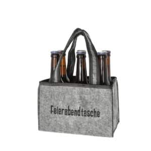 HTI-Living Flaschentasche mit Spruch "Feierabendtasche"