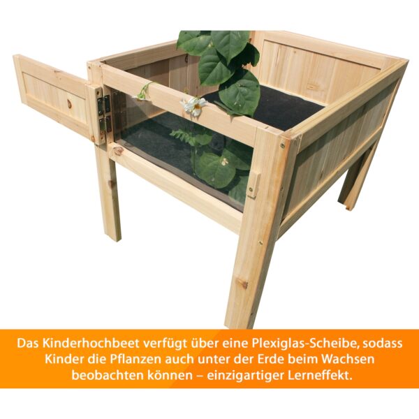 Coemo Hochbeet Peter für Kinder mit Schaufenster