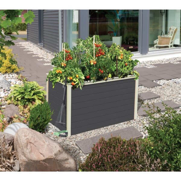 Karibu Hochbeet terragrau 650x980x640 mm Hochbeet Pflanzkasten Frühbeet Gartenbeet