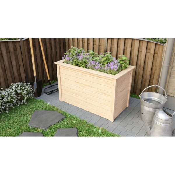 Karibu Hochbeet naturbelassen 690x1330x820 mm Hochbeet Pflanzkasten Frühbeet Gartenbeet