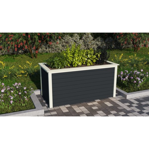 Karibu Hochbeet anthrazit 890x1730x820 mm Hochbeet Pflanzkasten Frühbeet Gartenbeet