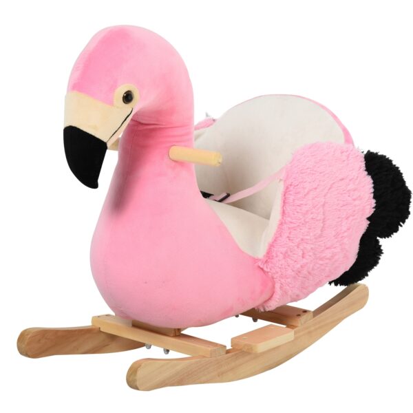 HOMCOM Kinder Schaukeltier als Flamingo rosa 60 x 33 x 52 cm (LxBxH)