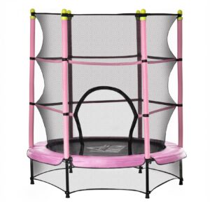 HOMCOM Trampolin mit Sicherheitsnetz 140L x 140B x 160H cm