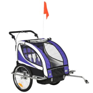 HOMCOM Kinderanhänger Mit Staufach L155 x B88 x H108 cm