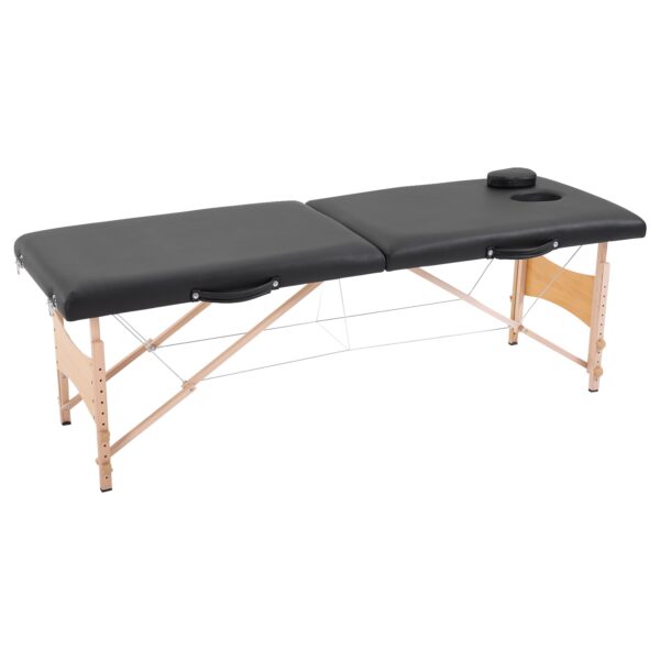 HOMCOM Mobiler Massagetisch schwarz 186 x 60 x 58-81 cm