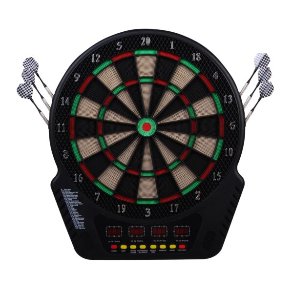 HOMCOM Elektronische Dartscheibe für bis zu 16 Spieler schwarz 44 x 3