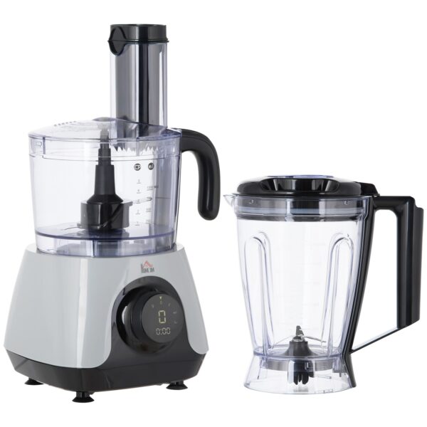 HOMCOM Standmixer mit verstellbarer Geschwindigkeit silber 23