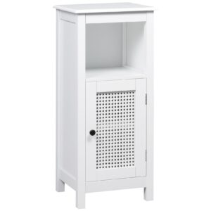 kleankin Badezimmer-Schrank mit Schrank weiß 35L x 32B x 80H cm