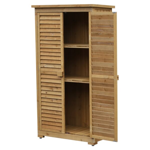 Outsunny Gartenschrank mit Lamellentüren 87 x 46