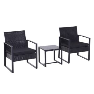 Outsunny Polyrattan Sitzgruppe als 5-tlg. Set